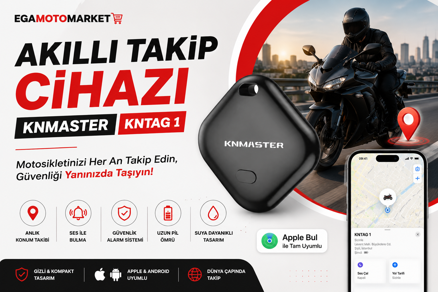 Akıllı Takip Cihazı KNMASTER KNTAG 1 ile Eşyalarınızı Anlık Takip Edin
