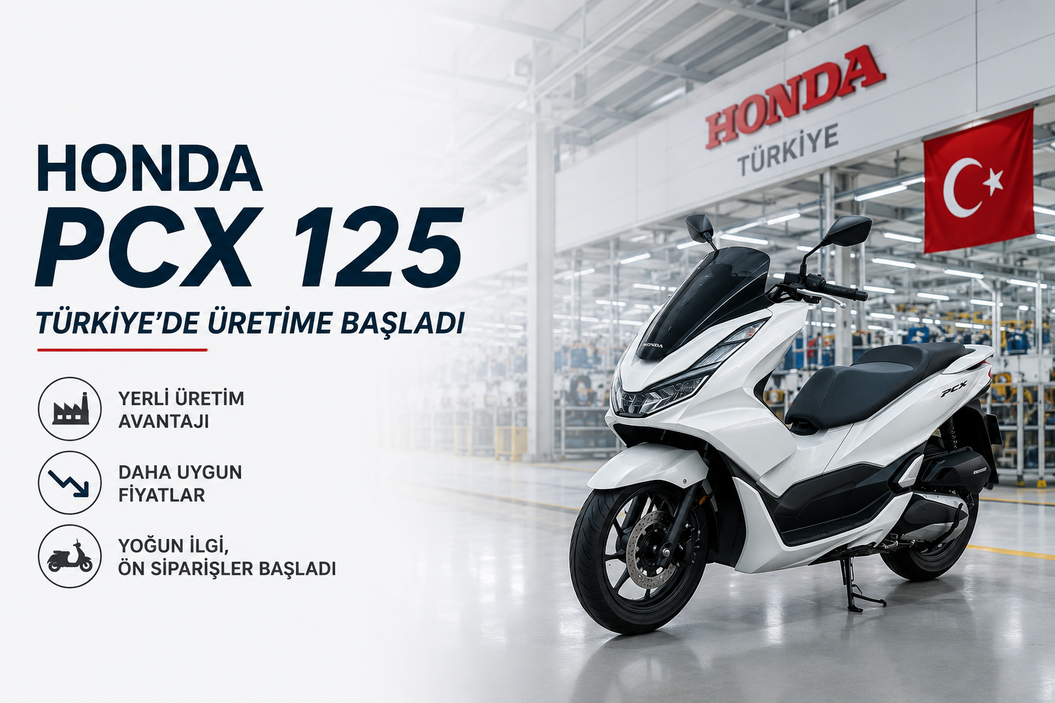 Honda PCX 125 Türkiye’de Üretime Başladı: Fiyatlar ve Talep Hareketlendi