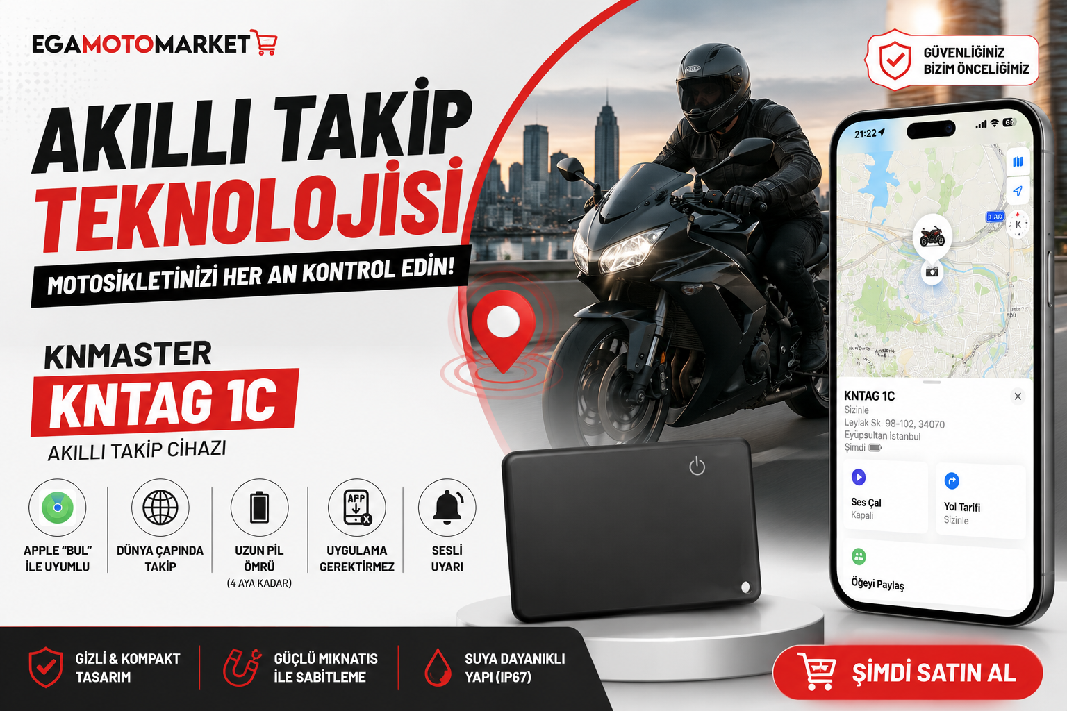 KNMASTER KNTAG 1C Akıllı Takip Kartı ile Eşyalarınızı Güvende Tutun