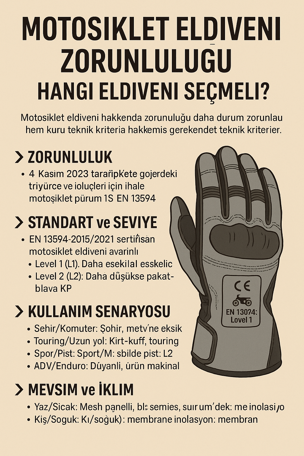 Motosiklet Eldiveni Neden Zorunlu? Doğru Eldiven Seçimi İçin Rehber