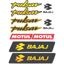 A4 Sticker Seti Bajaj Pulsar Sarı