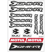 A4 Sticker Seti Beyaz Bajaj Dominar