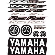 A4 Sticker Seti Beyaz Yamaha Yzf R25