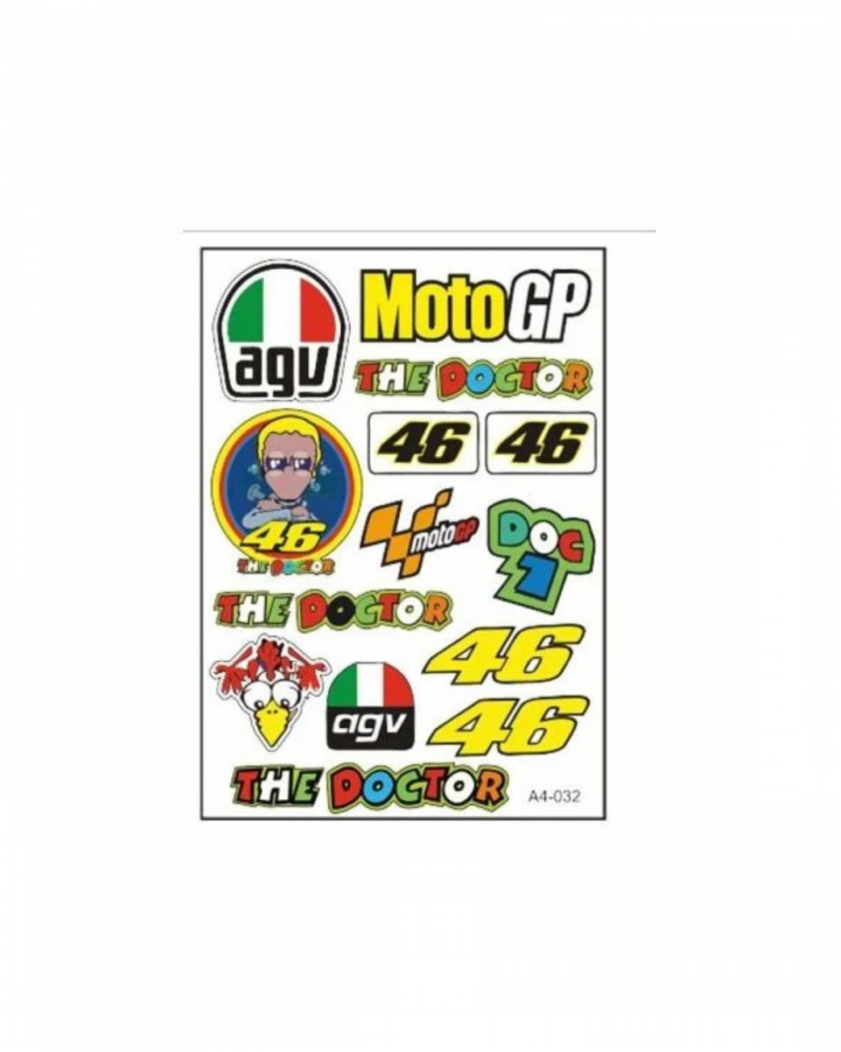 A4 Sticker Seti The Doctor 46 - Motogp Agv