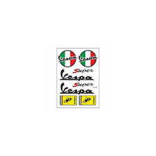 A4 Sticker Seti Vespa Italy