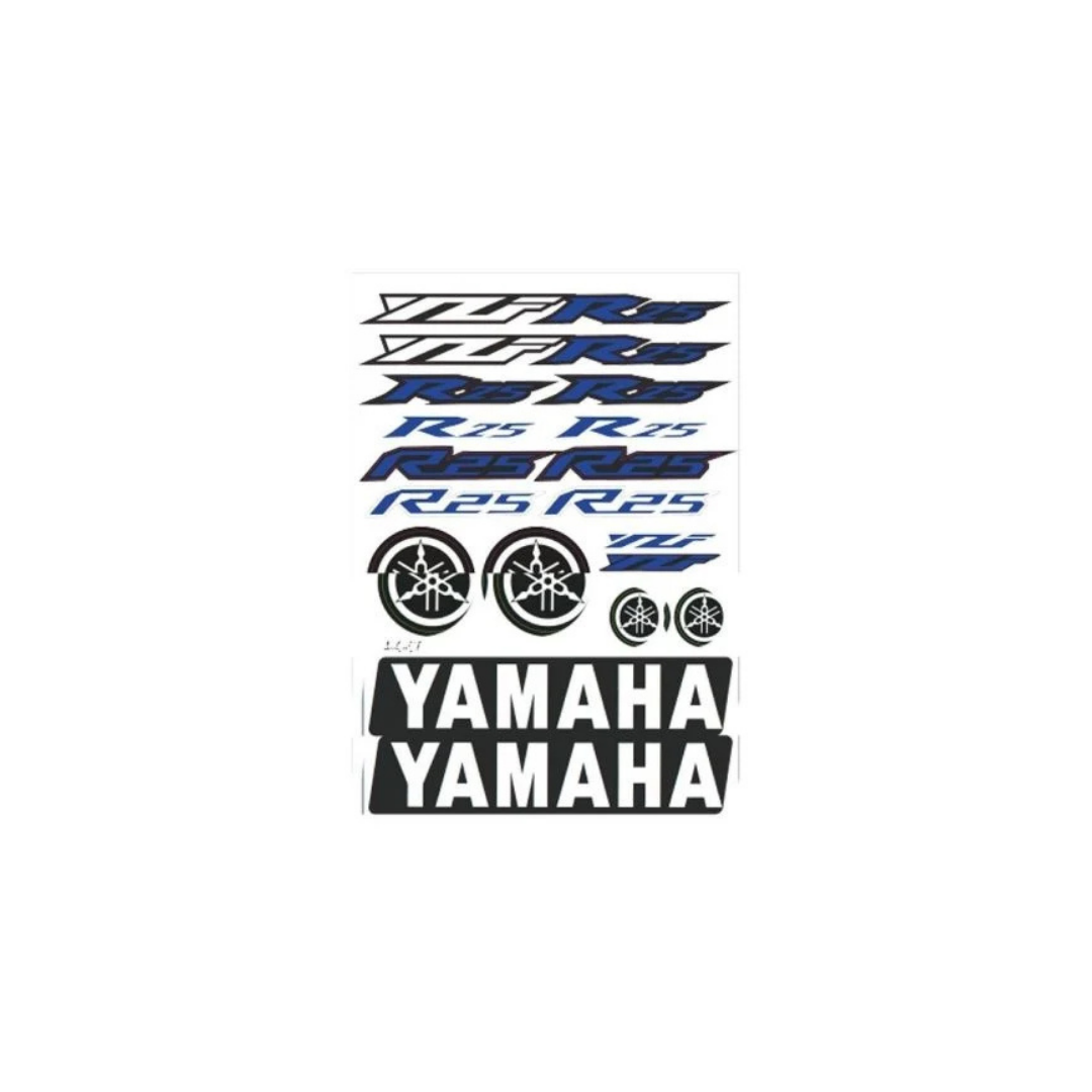 A4 Yamaha Yzf R25 Mavi Sticker Seti Çoklu Paket