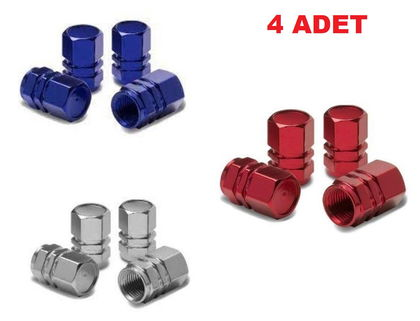 Alüminyum Jant Sibop Kapağı 4'lü Set Renkli (kırmızı,mavi,gri) Alüminyum Jant Sibop Kapağı 4'lü Set Renkli (kırmızı,mavi,gri)