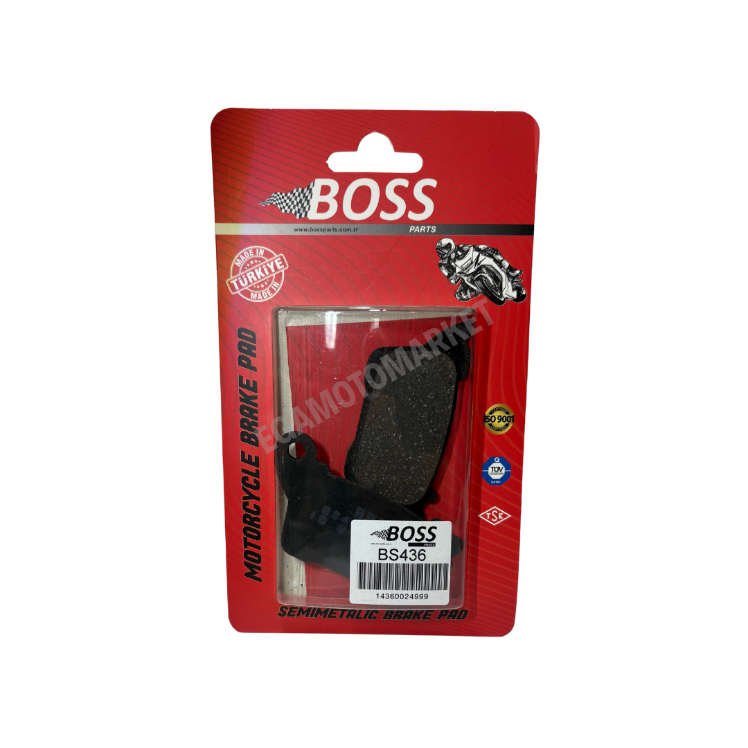 Arka Fren Balatası Boss - Honda Cbr 600rr 1000rr 2008-2019, Yamaha Yzf R6, R1, Gsx-r 600/750, Kawasaki Zx6r, Zx10r