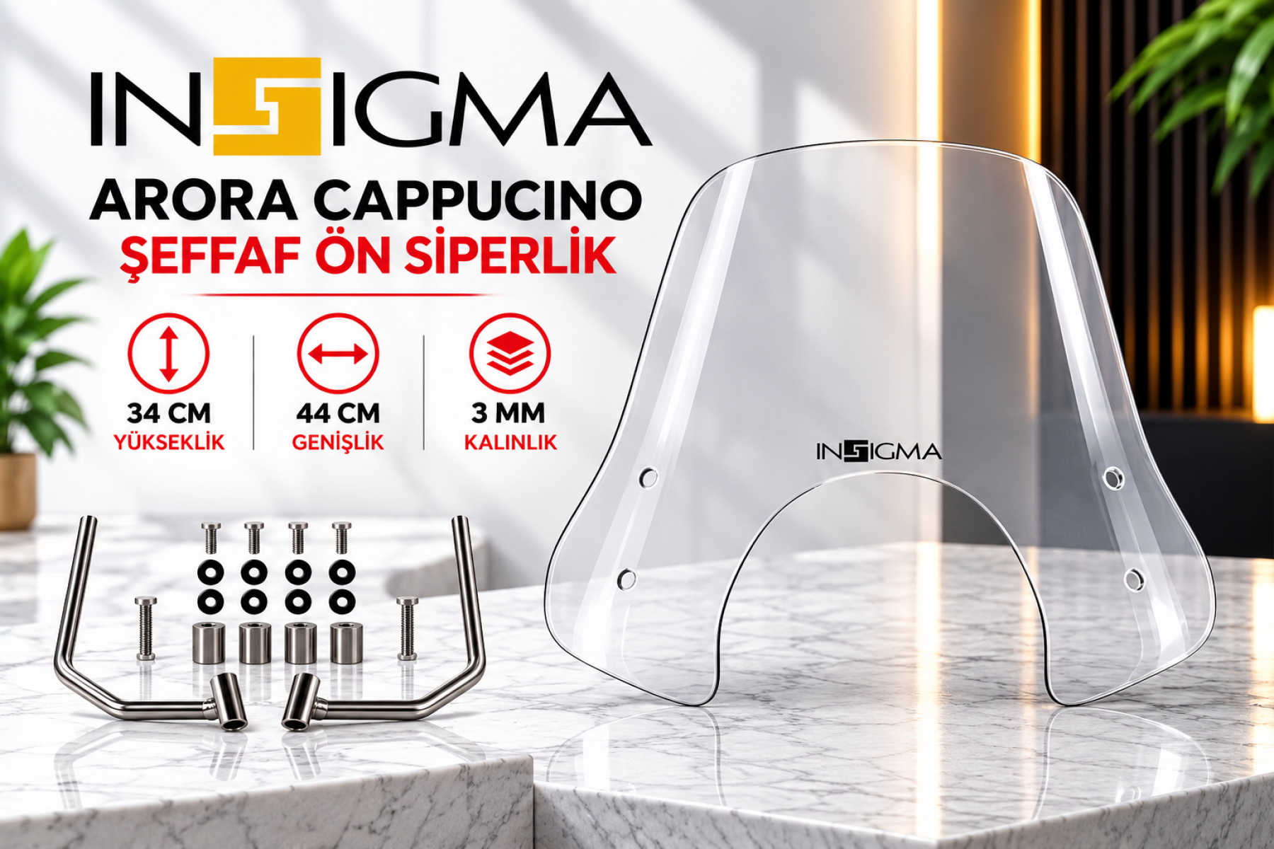 Arora Cappuccino 50 - 125 Ön Cam (siperlik) Şeffaf