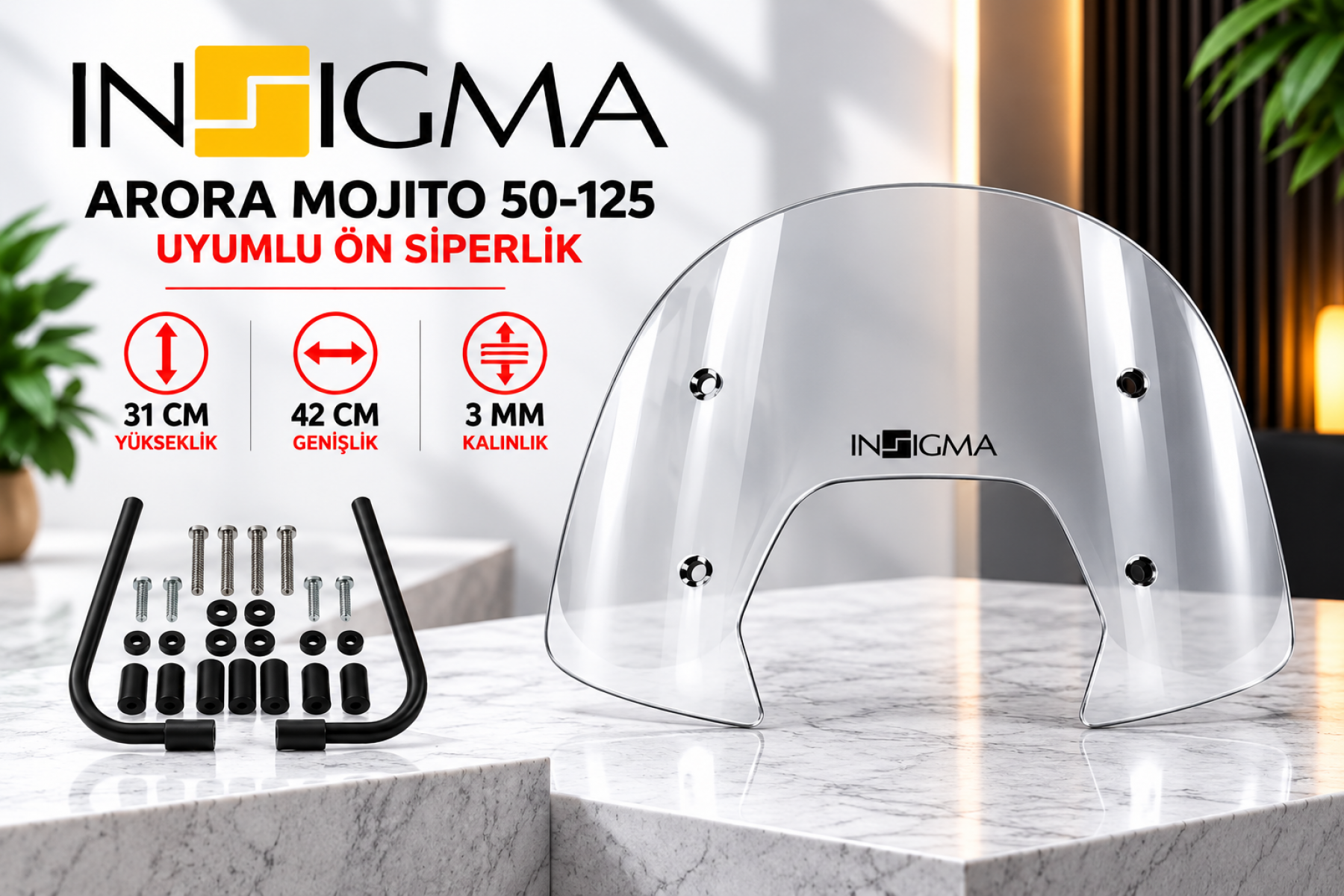 Arora Mojito 50 - 125 Ön Cam (siperlik) Şeffaf
