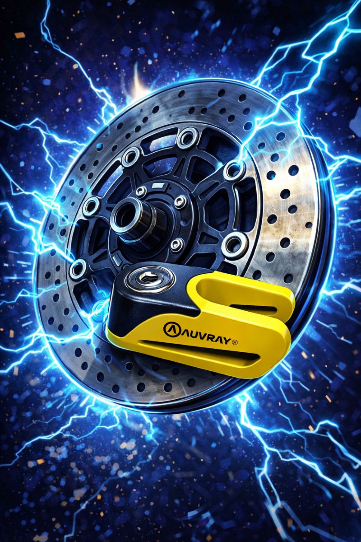 Auvray Bd-210 Motosiklet Disk Kilidi Sarı 10 Mm