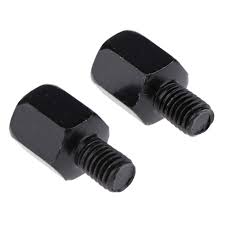 Ayna Adaptörü Uzatma Üst 8mm Düz Diş Alt 8mm Düz Diş Siyah