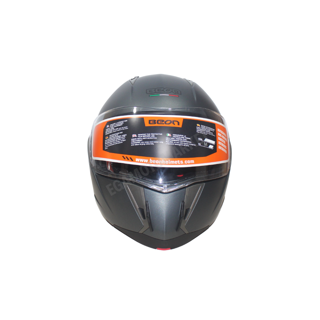Beon Çene Açılır Füme Kask – Ece R22.05 Onaylı M Beden (57-58 Cm)