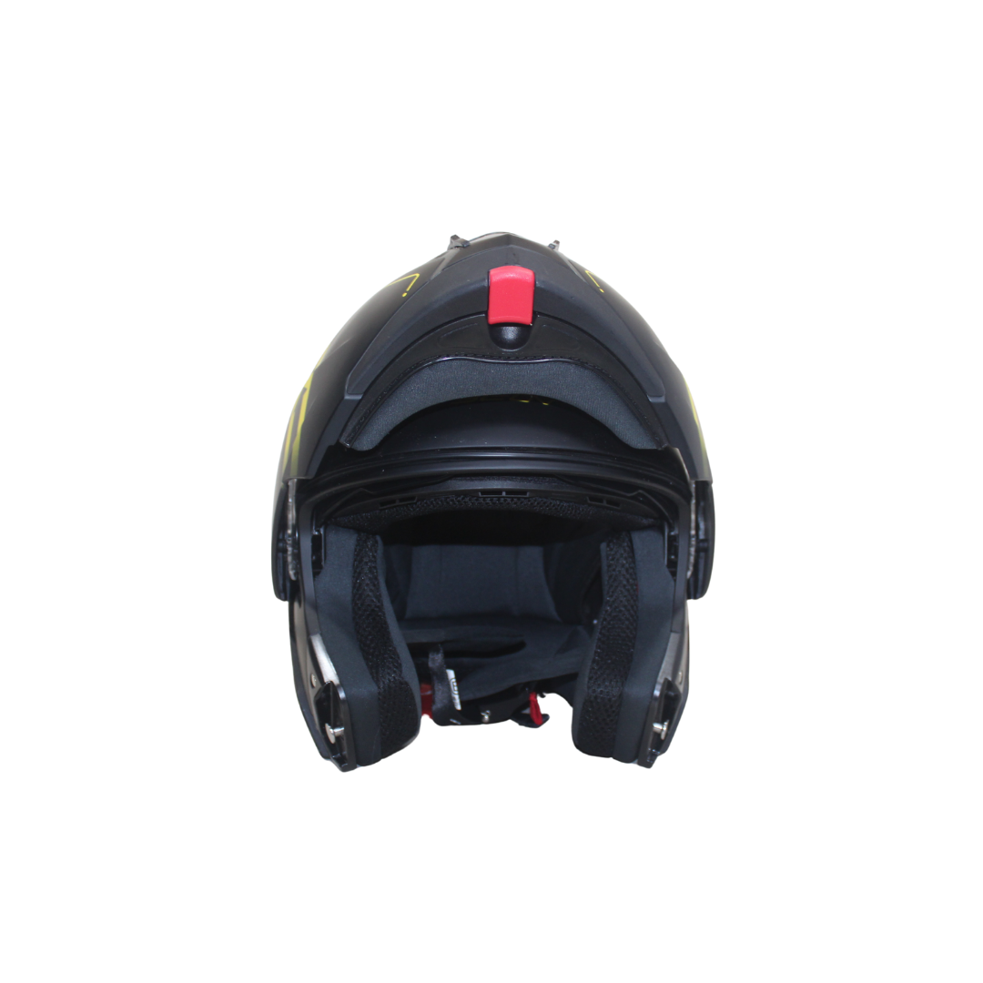 Beon Çene Açılır Siyah Sarı Kask – Ece R22.05 Onaylı M Beden (57-58 Cm)