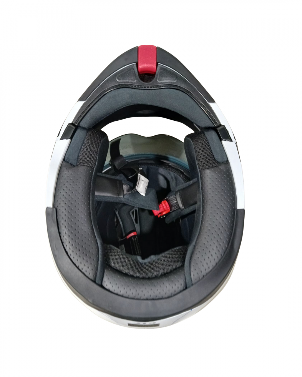 Beon Çene Açılır Vizörlü Kask Beyaz , Mavi B-shock