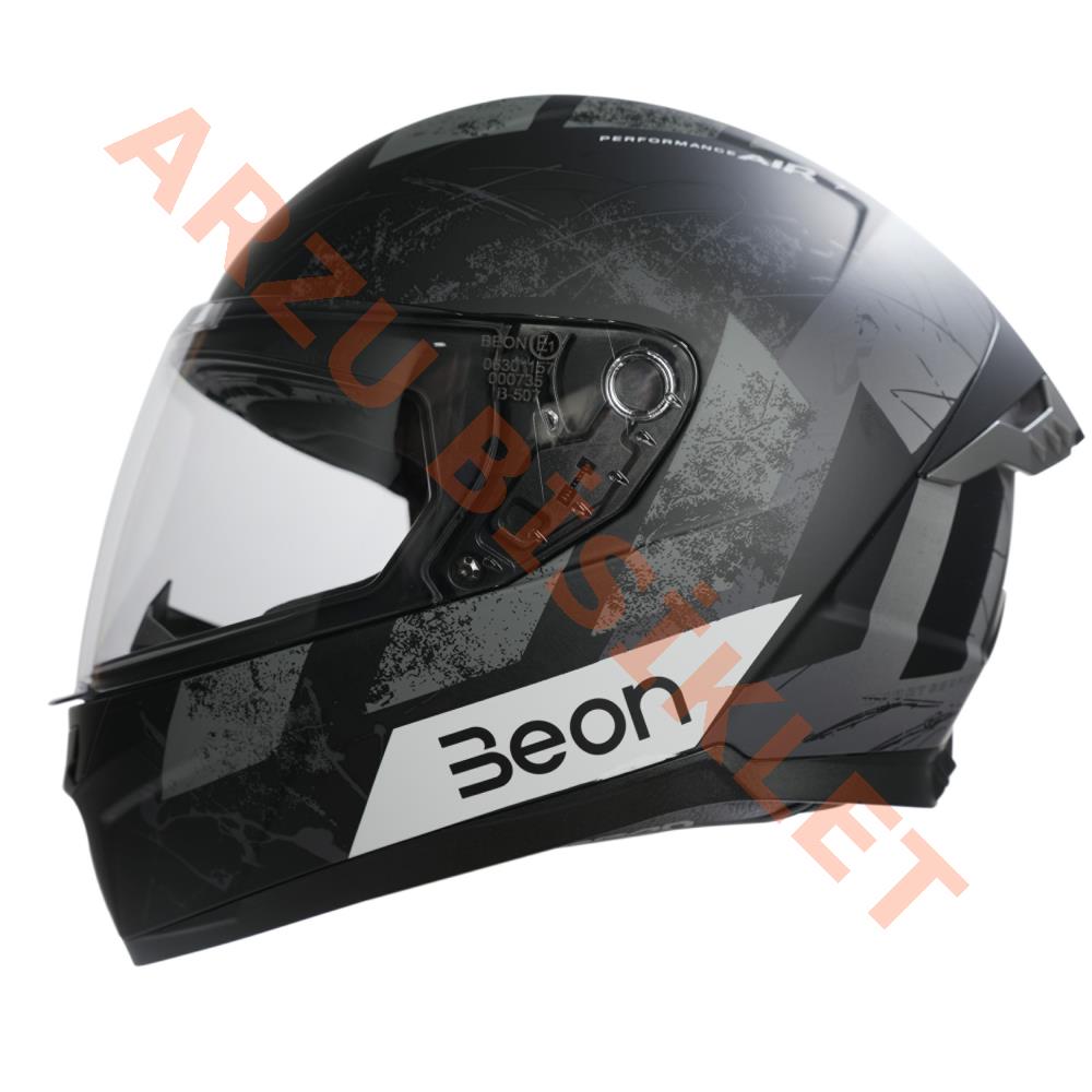 Beon Kapalı Kask (full Face) B507 Siyah,gri