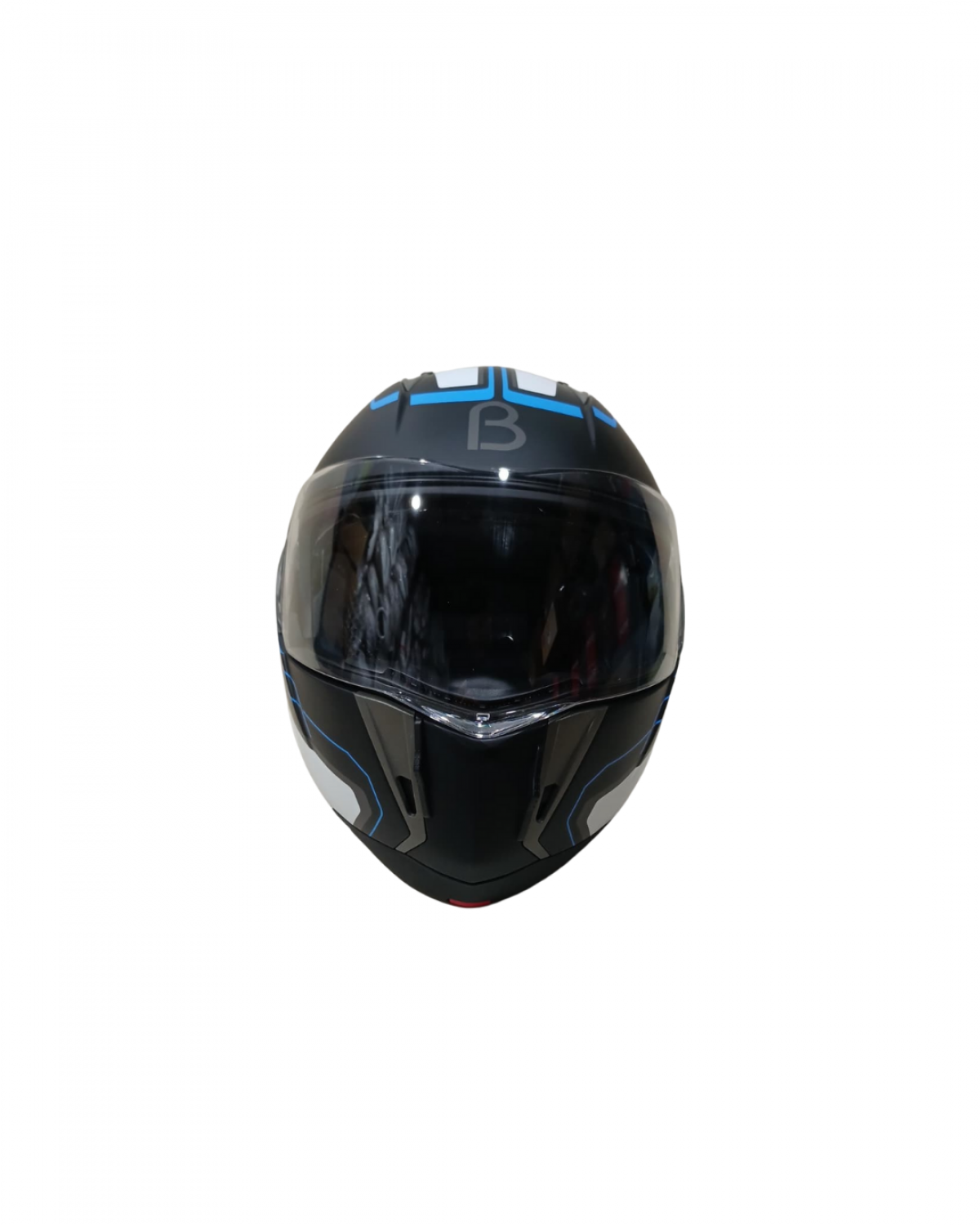 Beon Kask Çene Açılır Vizörlü B700 Siyah Mavi B-shock