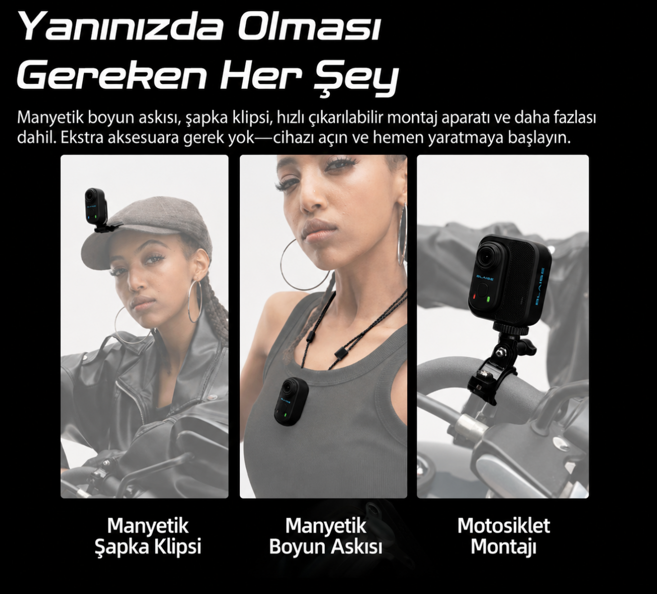Blaıse K1 Aksiyon Kamera +32gb Sd Kart