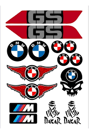 Bmw 1150 1200 Gs Uyumlu Kırmızı Mavi Tank Sticker Seti