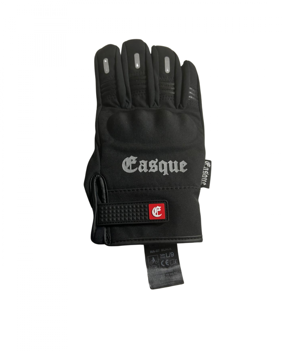 Casque Motosiklet Eldiveni Siyah (black) Reflektörlü Sertifikalı Full Koruma