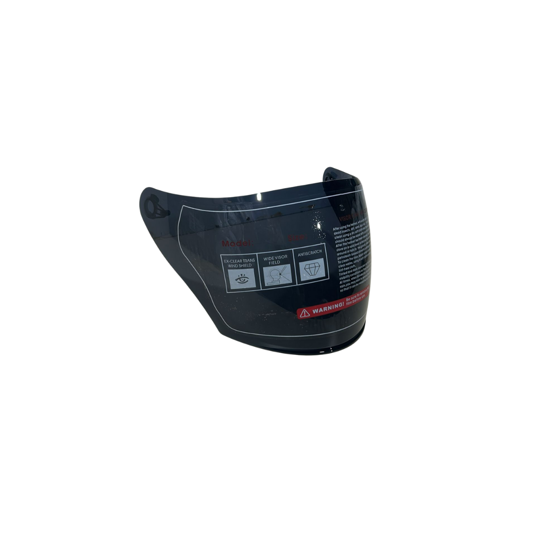Çenesiz Yarım Kask Model İçin Kask Siyah (vizör)