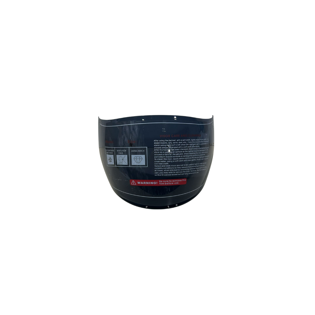 Çenesiz Yarım Kask Model İçin Kask Siyah (vizör)