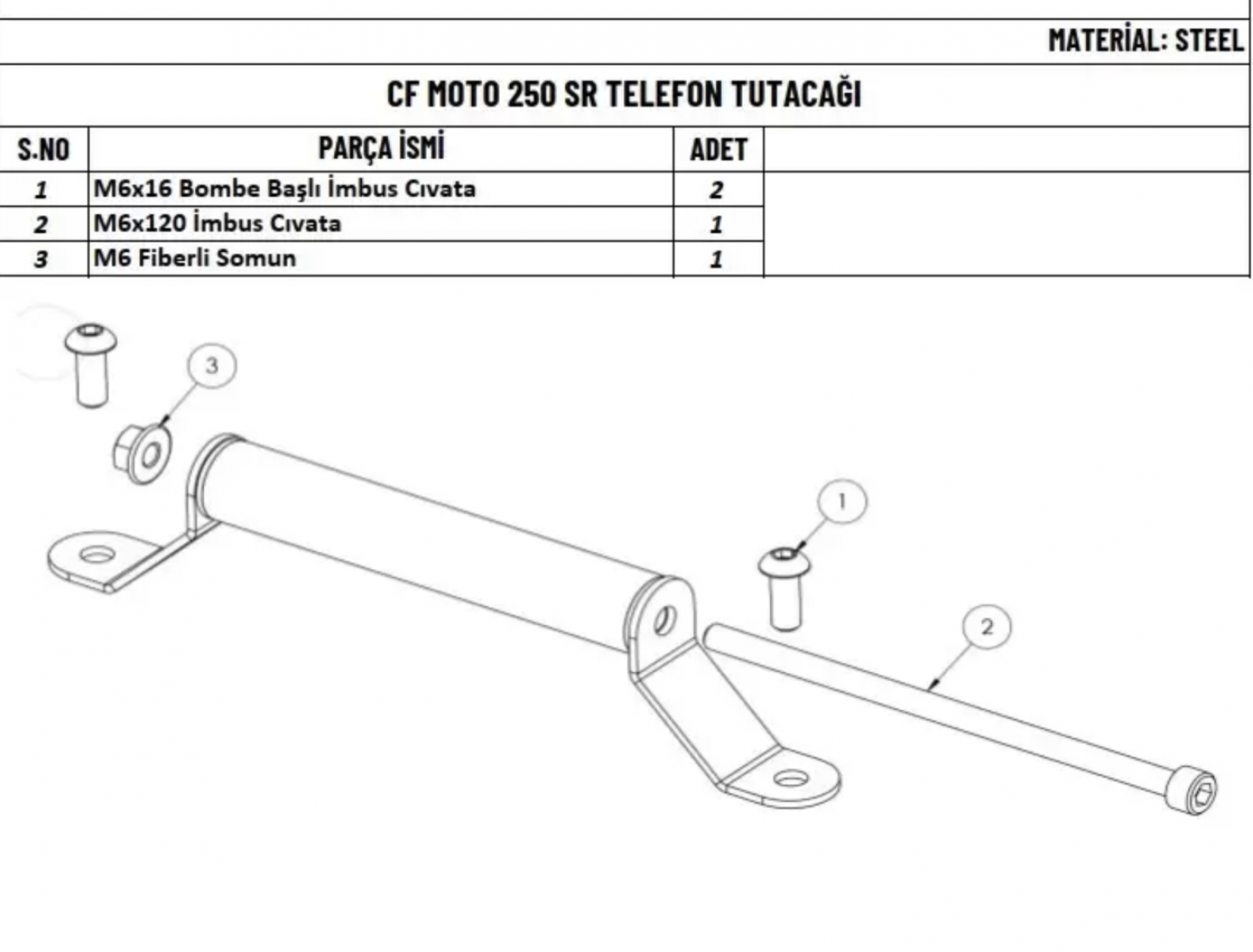 Cf Moto 250sr Telefon Tutucu [navigasyon] (2020-2025)