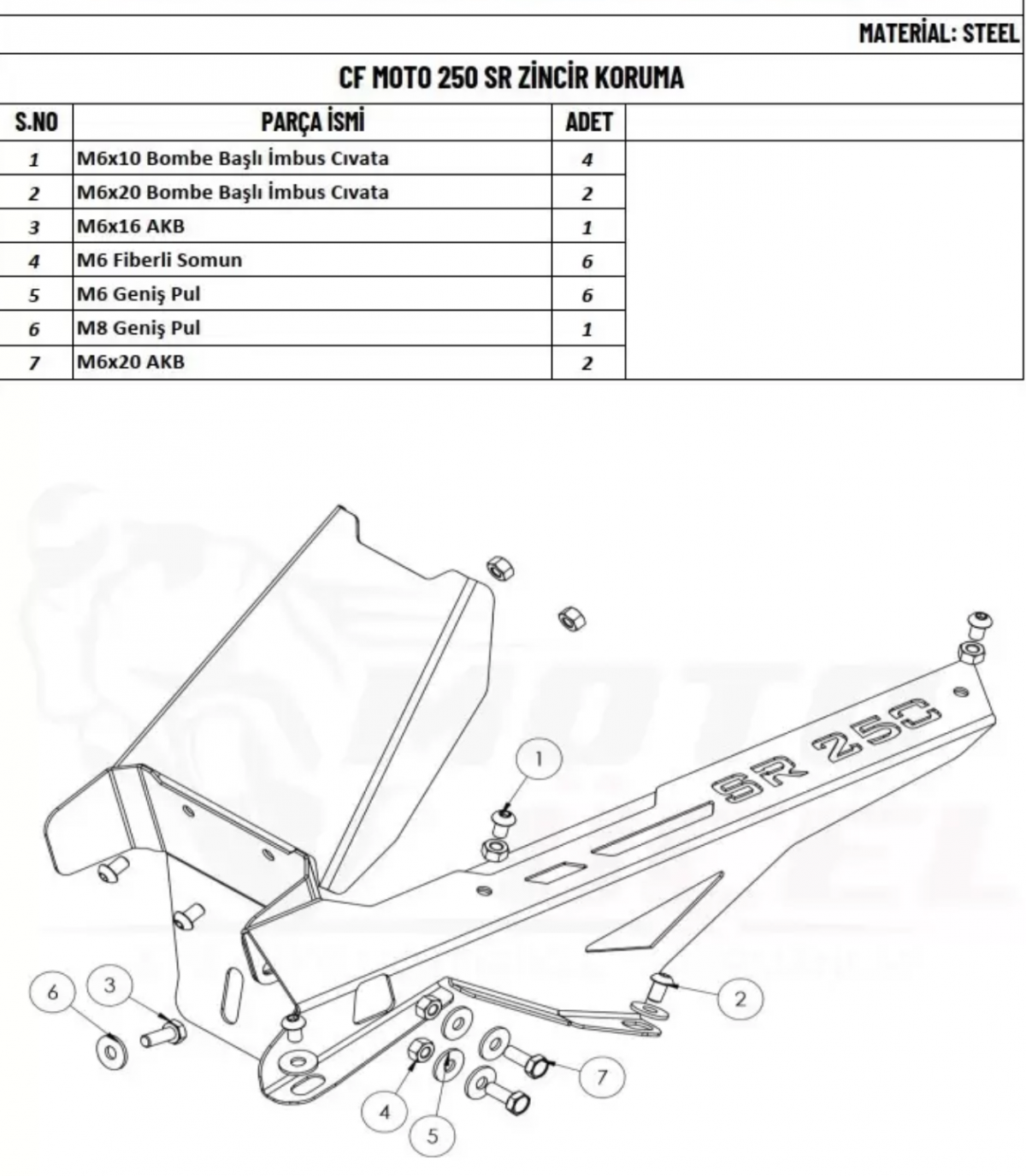 Cf Moto 250sr Zincir Koruma (2020-2024)