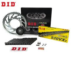 Dıd Zincir Ve Dişli Seti Yamaha Mt 25 (250cc) (2014-2024) Zincir: Dıd-520vx3 (çelik)-112 / Dişli: Jt(14t-43t)