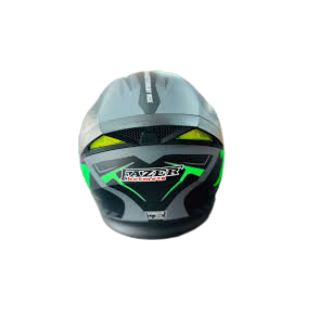 Fazer Helmet Zebra Flourosan Green Full Face Çene Açılır Kask – Ce Belgeli, Siyah Güneş Vizörlü