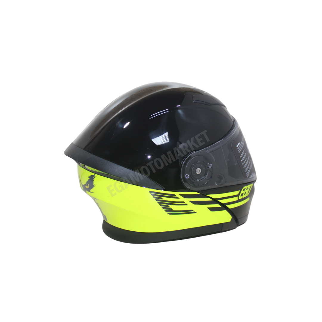 Fazer Helmets Ego 29 Glossy Flourosan Yellow Çene Açılır Kask – Siyah,flurosan Sarı Güneş Vizörlü, Ce
