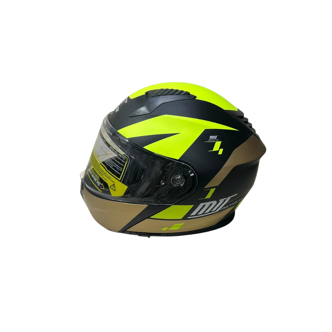 Fazer Helmets Fr-913 Full Face Kask – Mat Siyah Sarı, Ce Onaylı, Güneş Vizörlü