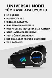 (fazer Kameralı) F-29 Kask Bluetooth Kulaklık (interkom)
