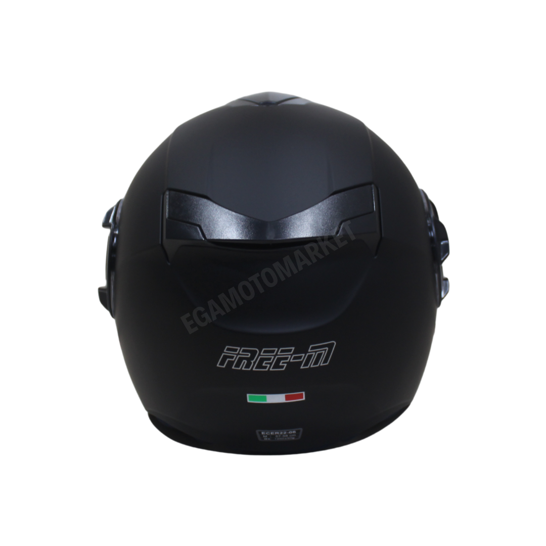 Freem Fr-665 Mat Black Yarım Camlı Kask – Siyah Güneş Vizörlü, Ce