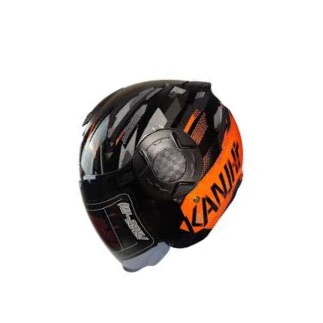 Freem Fr-665 Orange Arrow Yarım Camlı Kask – Turuncu,siyah Güneş Vizörlü, Ce