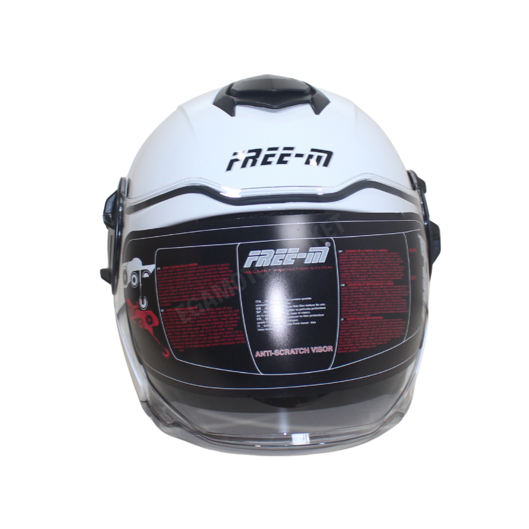 Freem Fr-665 White Çene Açılır Kask – Güneş Vizörlü, Ce