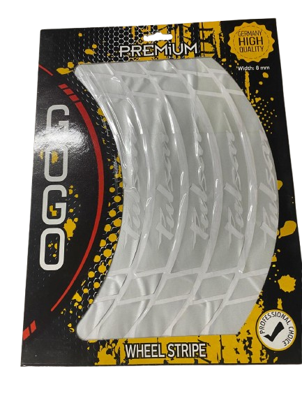 Gogo Premium Bajaj Pulsar 200ns Komple Jant Sticker Beyaz (tek Jant İçin)