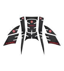 Gogo Yamaha Nmax 125 / 155 Kırmızı Siyah 11 Parça Set Tank Pad (2021-2024)