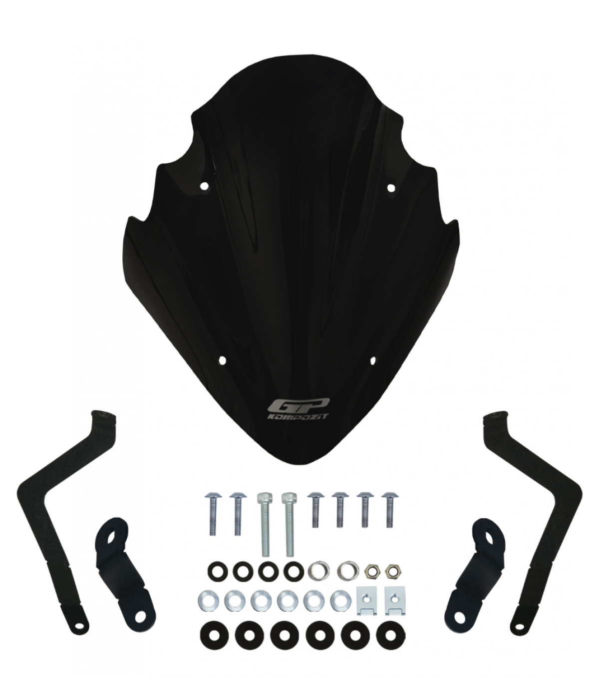 Gp Kompozit Bajaj Pulsar Ns 400 Z (2025-2026) Uyumlu Ön Cam (siyah) 37 Cm