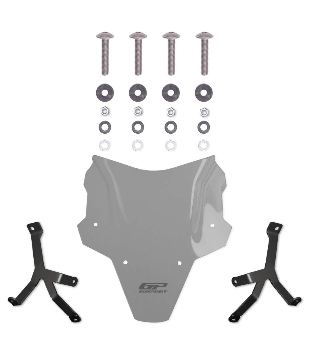 Gp Kompozit Honda Cb 750 Hornet (2025-2026) Uyumlu Kısa Ön Cam Füme 35cm