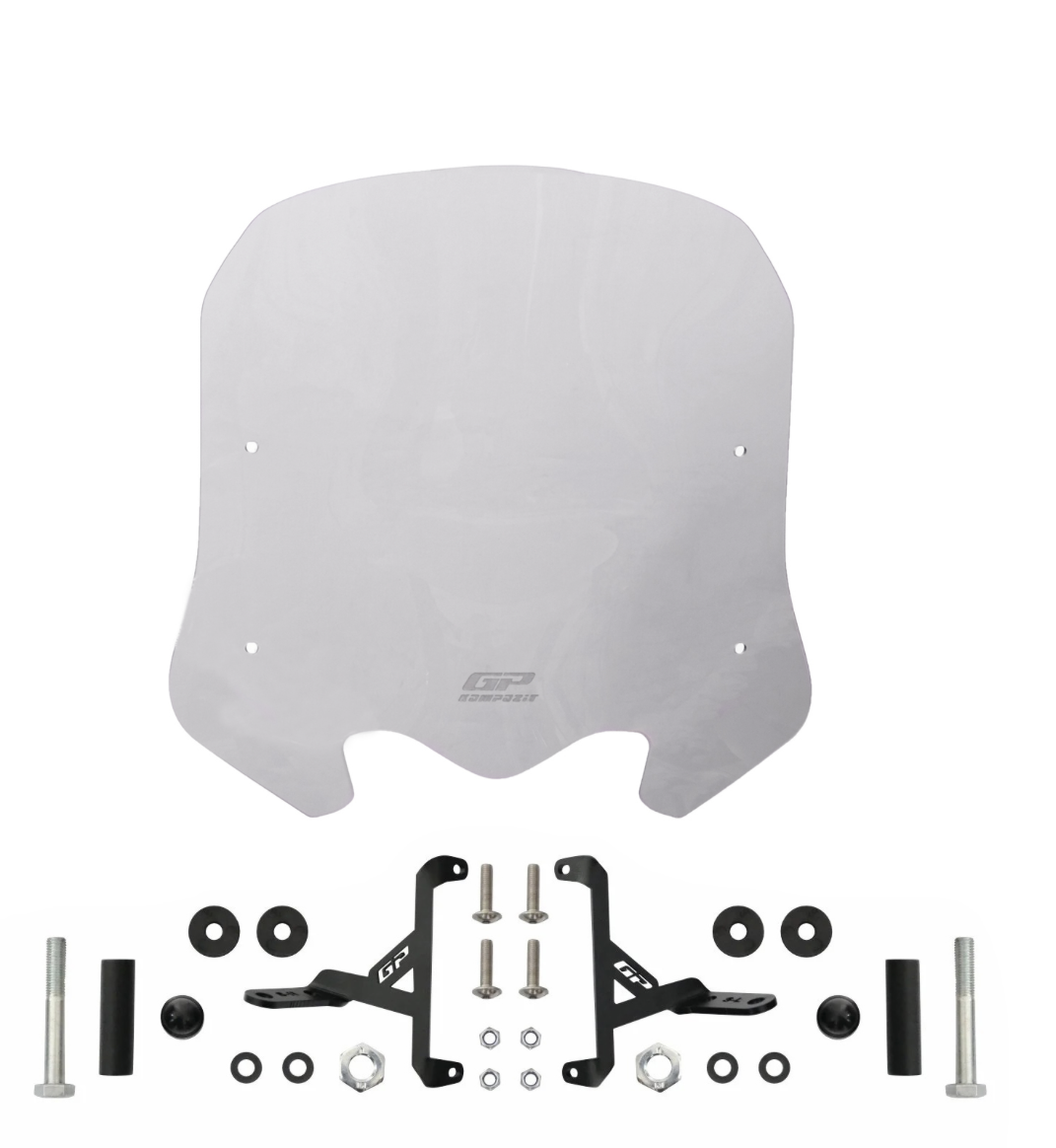 Gp Kompozit Honda Sh 125 (2024-2025) Uyumlu Kısa Ön Cam Füme 41cm