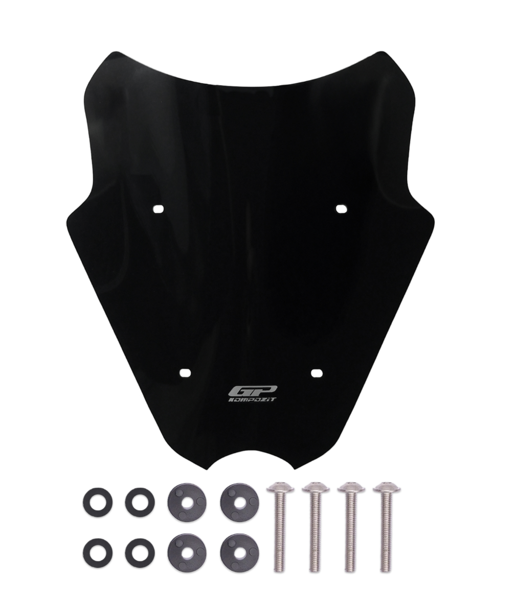 Gp Kompozit Yamaha Nmax 125 / 155 (2025-2026) Uyumlu Kısa Ön Cam Siyah 40cm