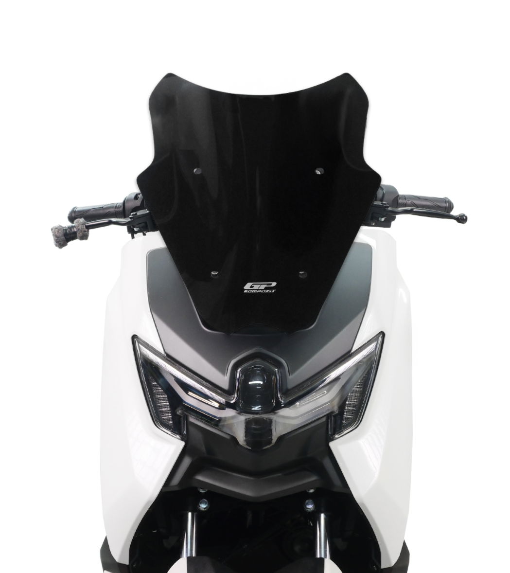 Gp Kompozit Yamaha Nmax 125 / 155 (2025-2026) Uyumlu Kısa Ön Cam Siyah 40cm