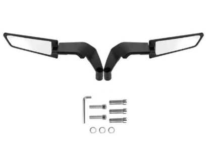 H2 Tip Universal Büyük Boy Tek Civatalı Naked / Scooter Model Ayna 8 / 10mm Bağlantı Aparatlı Katlanır