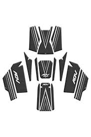 Honda Adv 350 Full Tankpad Seti Karbon Beyaz Desen 002 (23-25)