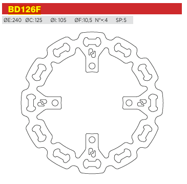 Honda Forza 250 Arka Fren Diski Brenta (2018-2020)