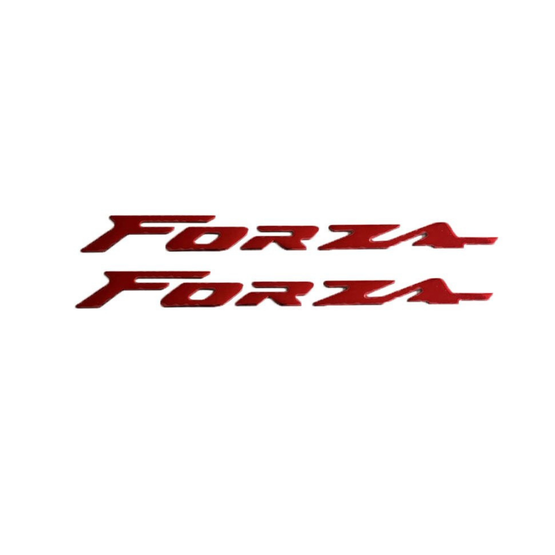 Honda Forza 250 Arka Sele Yan Grenaj Metal Yazı Seti Kırmızı 2018-2025