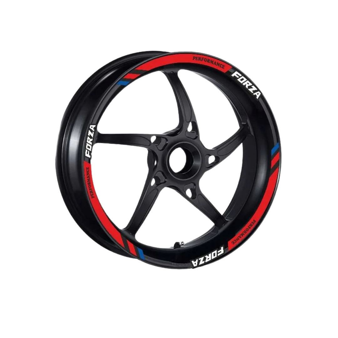 Honda Forza 250 M Power Kırmızı Tek Jant İçin Jant Şeridi (2021-2022)