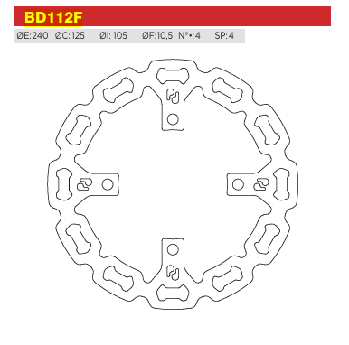 Honda Forza 300 / Forza 250 Arka Fren Diski Brenta Honda Forza 300 / Forza 250 Arka Fren Diski Brenta