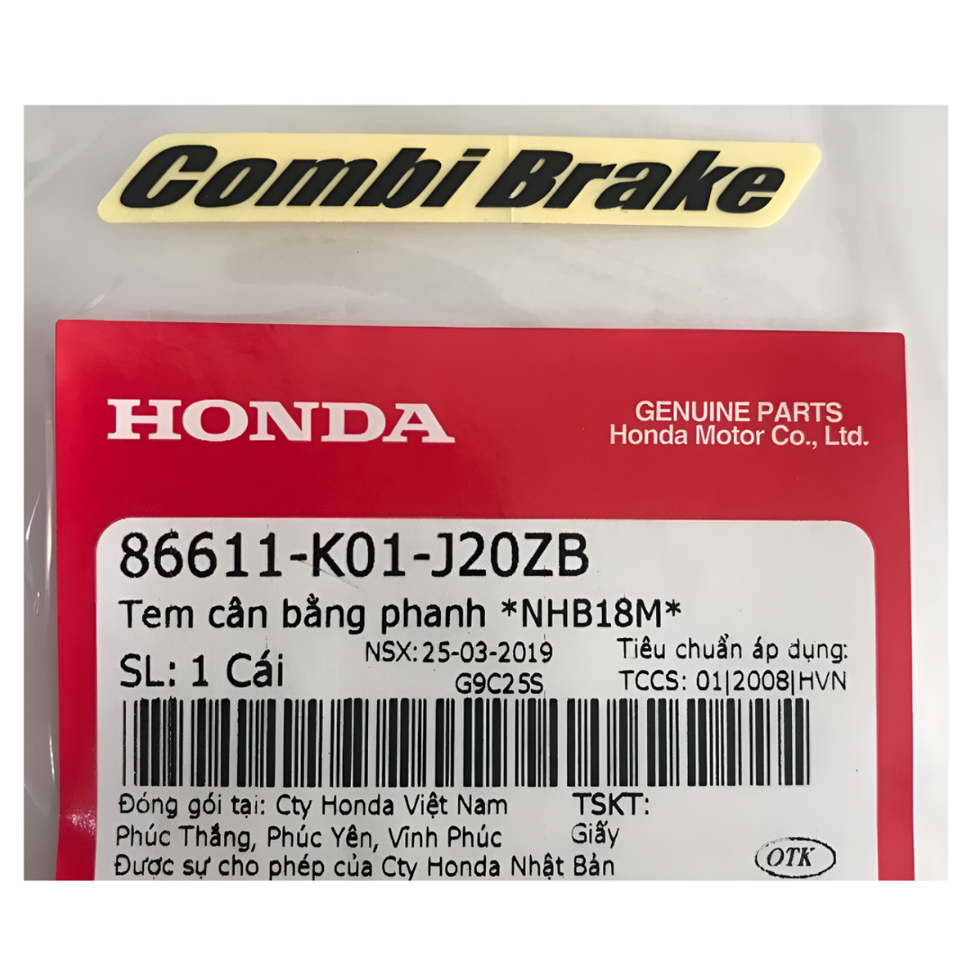 Honda Pcx 125 Ön Çamurluk Siyah Sticker Combi Break Orjinal 2021-2024